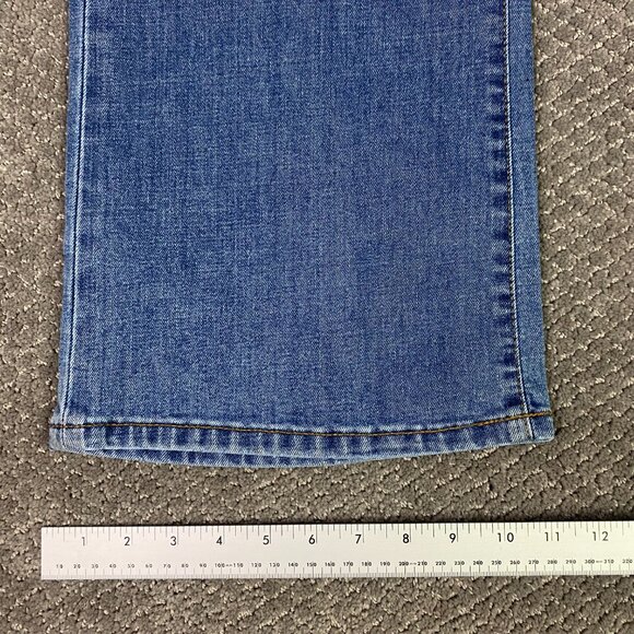 DU/ER Wide Leg Jeans Women's 34 x 33 Midweight Performance Blue Stretch WFMS5322 - Picture 13 of 15